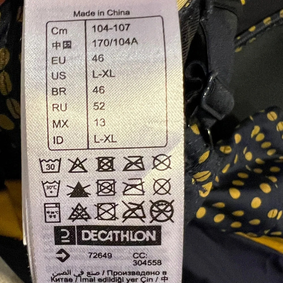 NABAIJI size Large/X Large black and gold one piece bathing suit - Picture 13 of 16